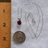 Spessartine Garnet Pendant Necklace Sterling Silver #3525-Moldavite Life