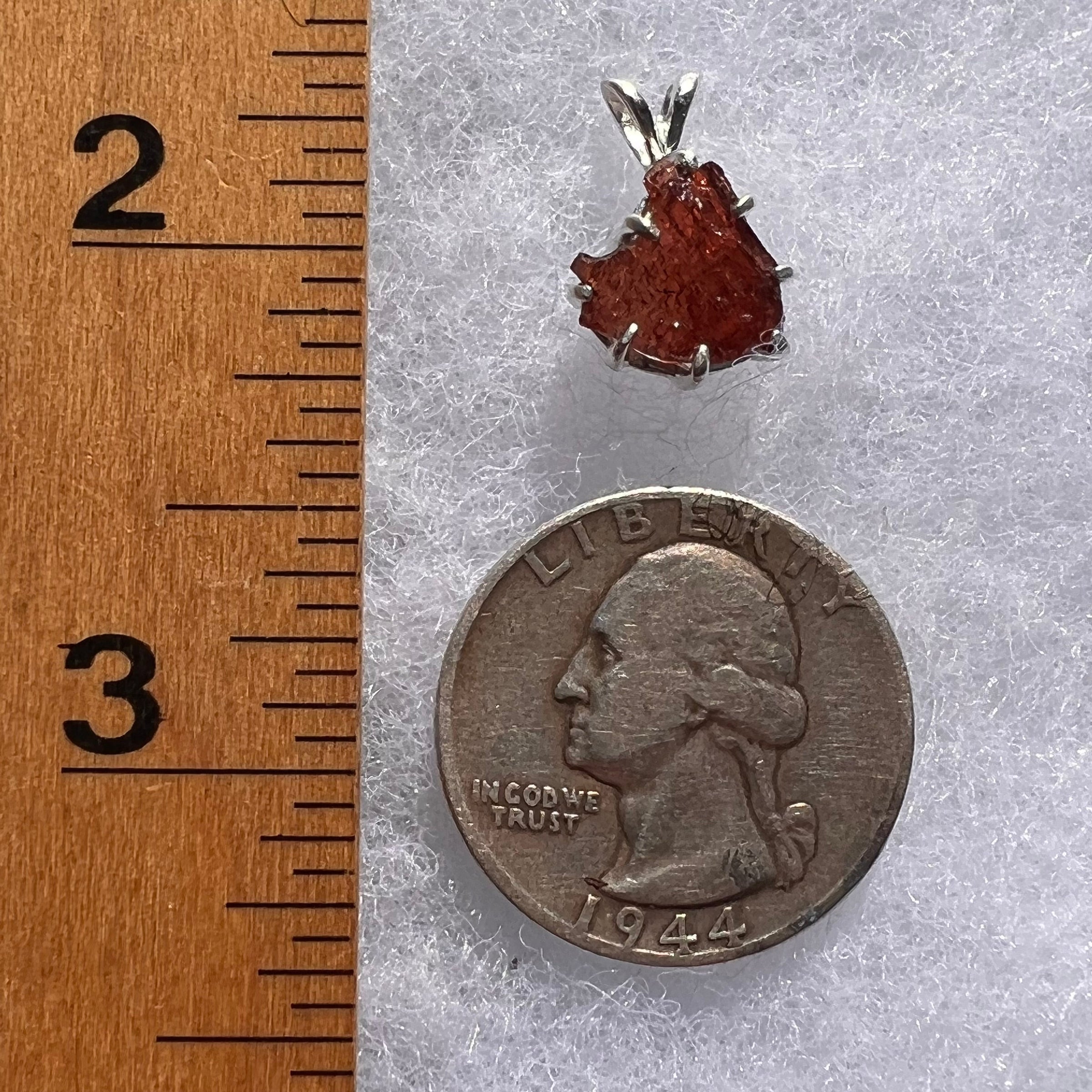 Spessartine Garnet Pendant Sterling Silver #3532-Moldavite Life