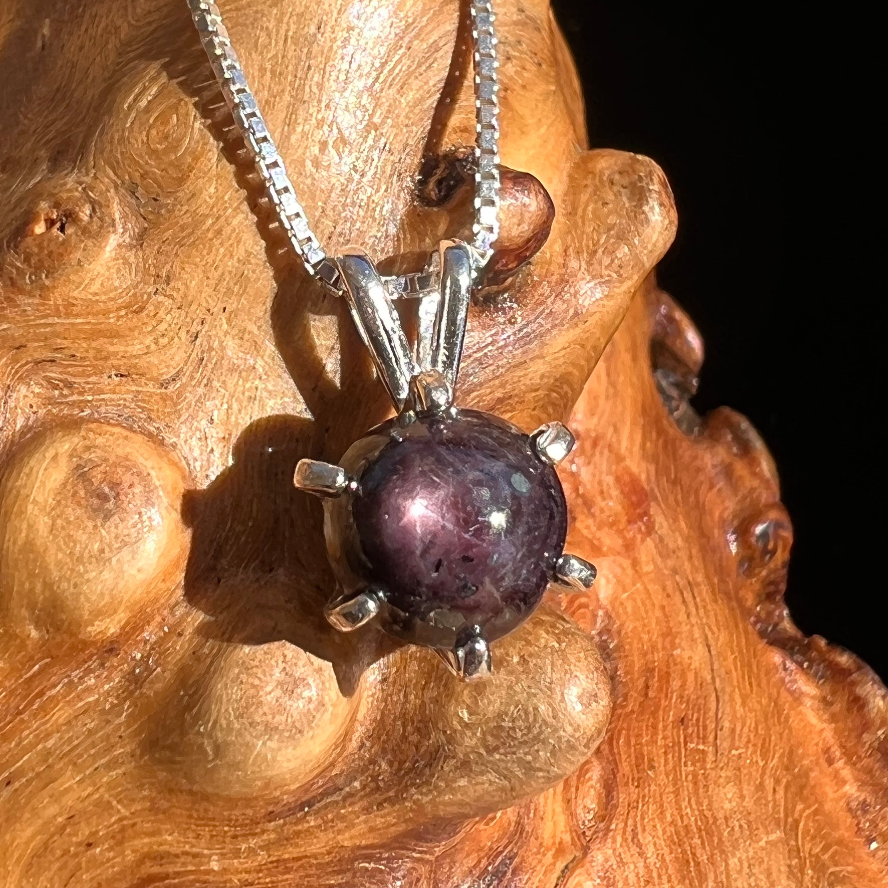 Star Sapphire Pendant Sterling Silver Moldavite Life