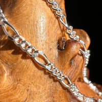 Sterling Silver Figaro Chain Necklace-Moldavite Life