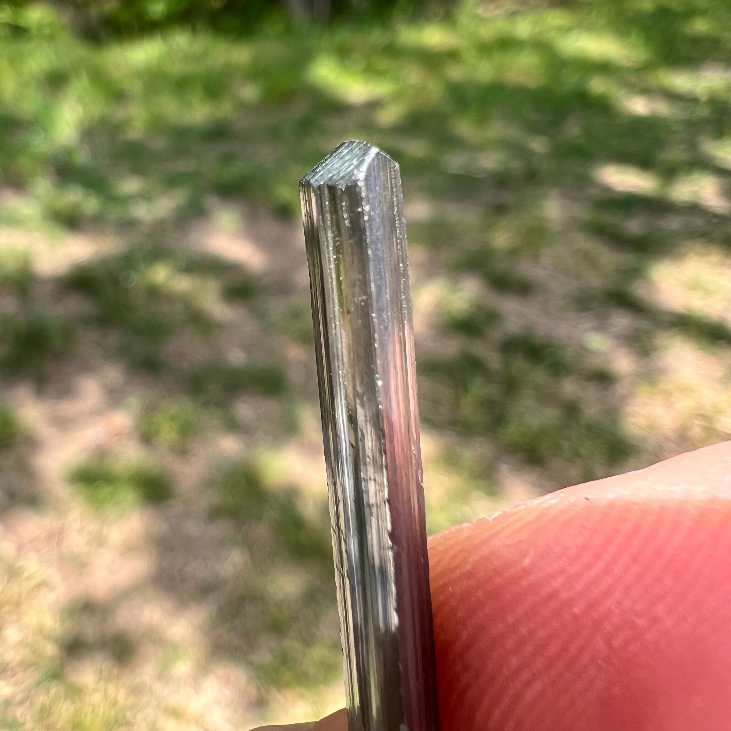 Stibnite Crystal #10-Moldavite Life