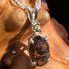 Super Seven & Moldavite Necklace Sterling Silver #2826-Moldavite Life
