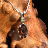 Super Seven & Moldavite Necklace Sterling Silver #2826-Moldavite Life