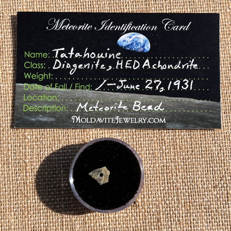 Tatahouine Meteorite Bead Natural #7-Moldavite Life