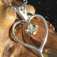Tatahouine Meteorite Heart Necklace Sterling Silver 19991-Moldavite Life