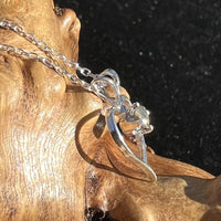 Tatahouine Meteorite Heart Necklace Sterling Silver 20001-Moldavite Life