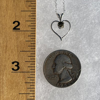 Tatahouine Meteorite Heart Necklace Sterling Silver 20011-Moldavite Life