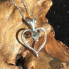 Tatahouine Meteorite Heart Necklace Sterling Silver 20011-Moldavite Life