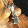 Tatahouine Meteorite Moldavite Necklace Silver 20031-Moldavite Life