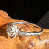 Tatahouine Meteorite Rose Ring Sterling Size 5 3/4 #116-Moldavite Life