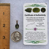 Trapiche Emerald & Moldavite 14k Gold Pendant #2257-Moldavite Life