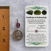 Watermellon Tourmaline & Moldavite Pendant Sterling #2821-Moldavite Life