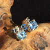 Aquamarine & Moldavite Sterling Silver Stud Earrings-Moldavite Life