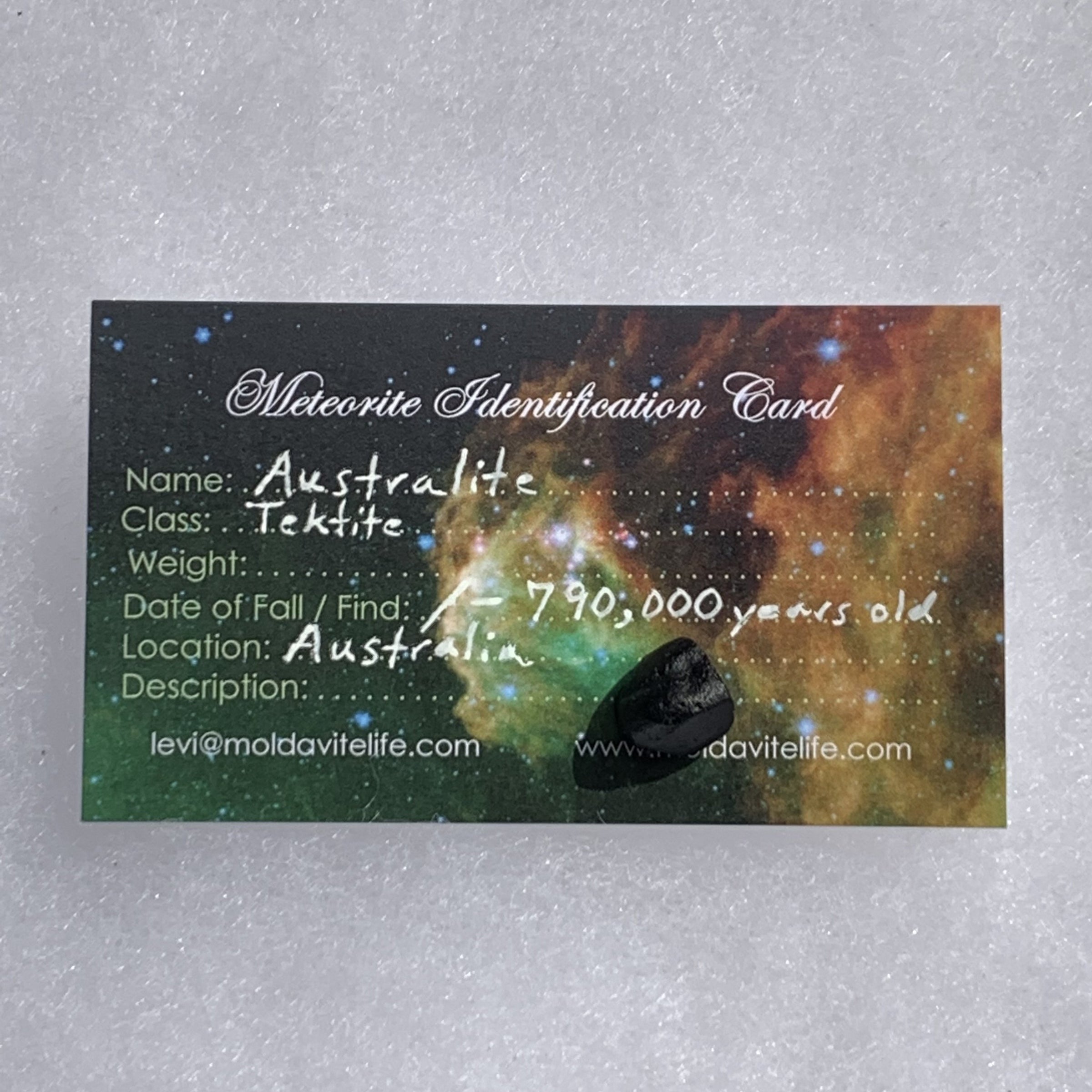 Australite Tektite 1.2 grams AU1-Moldavite Life