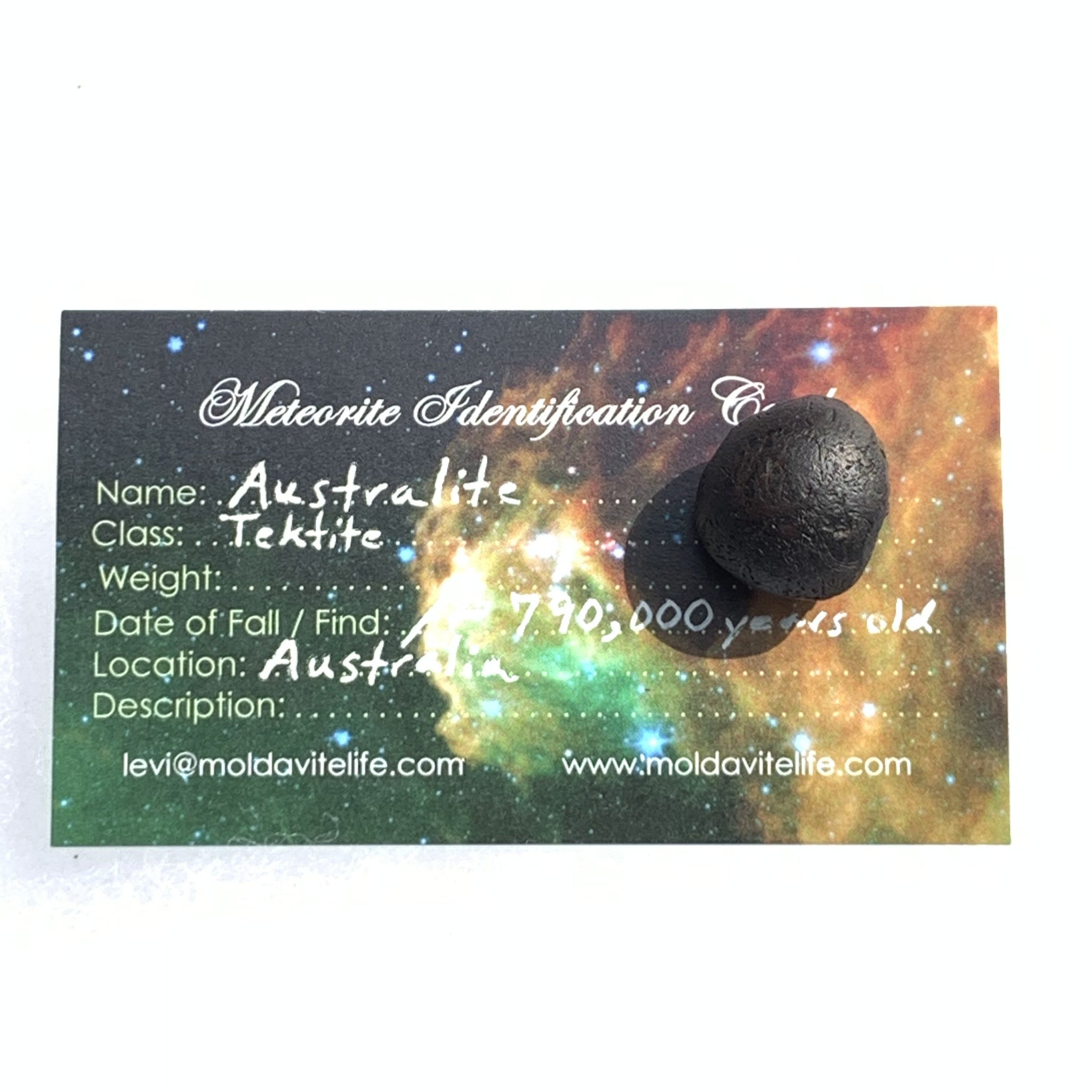 Australite Tektite 4.82 grams AU6-Moldavite Life