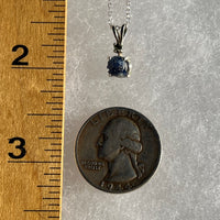 Benitoite Moldavite Necklace Sterling Silver #19841-Moldavite Life