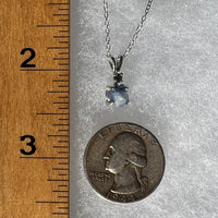Benitoite Moldavite Necklace Sterling Silver #2067-Moldavite Life