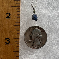 Benitoite Moldavite Necklace Sterling Silver #2079-Moldavite Life