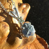 Raw Benitoite & Faceted Moldavite Necklace Sterling #2080-Moldavite Life