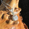 Raw Benitoite & Faceted Moldavite Necklace Sterling #2082-Moldavite Life