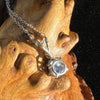 Raw Benitoite & Faceted Moldavite Necklace Sterling #2084-Moldavite Life