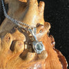 Raw Benitoite & Faceted Moldavite Necklace Sterling #2086-Moldavite Life
