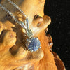 Benitoite Moldavite Necklace Sterling Silver #2088-Moldavite Life