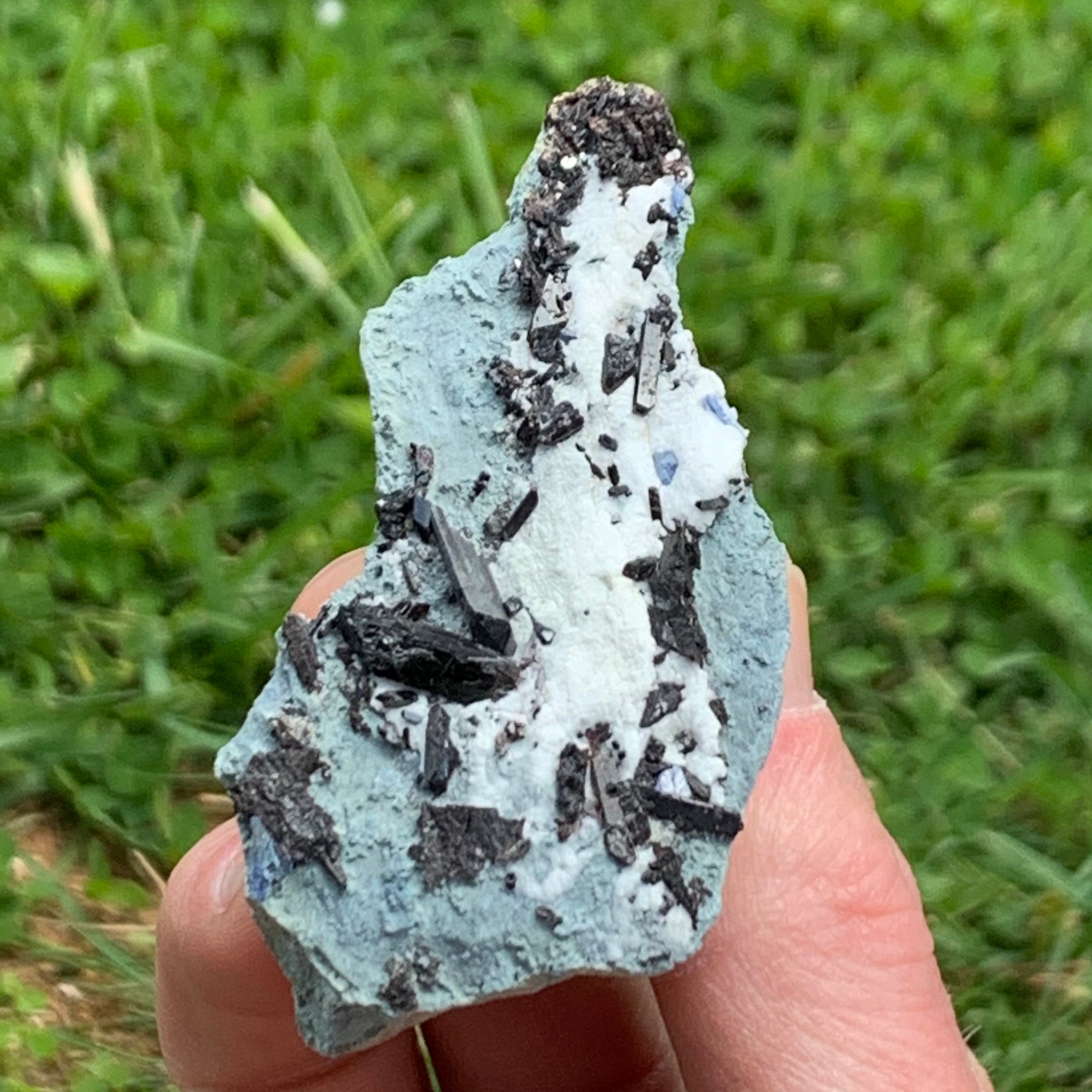 Benitoite, Neptunite, Natrolite, & Crossite