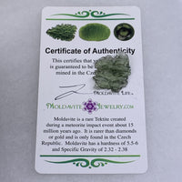 Besednice Moldavite Genuine Certified 1.0 gram BM331-Moldavite Life