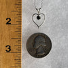 Melanite Black Garnet Heart Necklace Sterling Silver