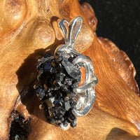 Melanite Black Garnet Pendant Sterling Silver #19481-Moldavite Life