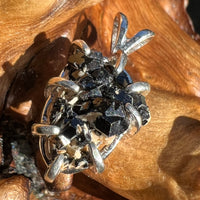 Melanite Black Garnet Pendant Sterling Silver #19501-Moldavite Life