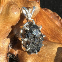 Melanite Black Garnet Pendant Sterling Silver #19581-Moldavite Life