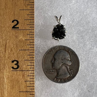 Melanite Black Garnet Pendant Sterling Silver #19591-Moldavite Life