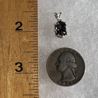 Melanite Black Garnet Pendant Sterling Silver #19621-Moldavite Life