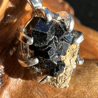 Melanite Black Garnet Pendant Sterling Silver #19651-Moldavite Life