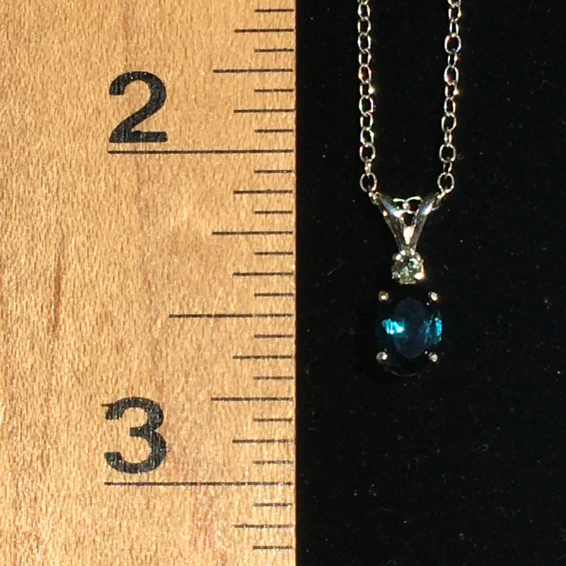 Blue Tourmaline Indicolte Moldavite Necklace Silver-Moldavite Life