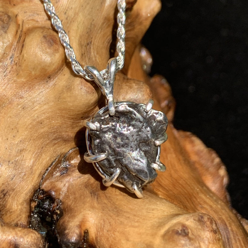 Campo Del Cielo Meteorite Pendant Silver-Moldavite Life