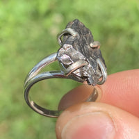 Campo Del Cielo Meteorite Ring Sterling Silver 25-Moldavite Life