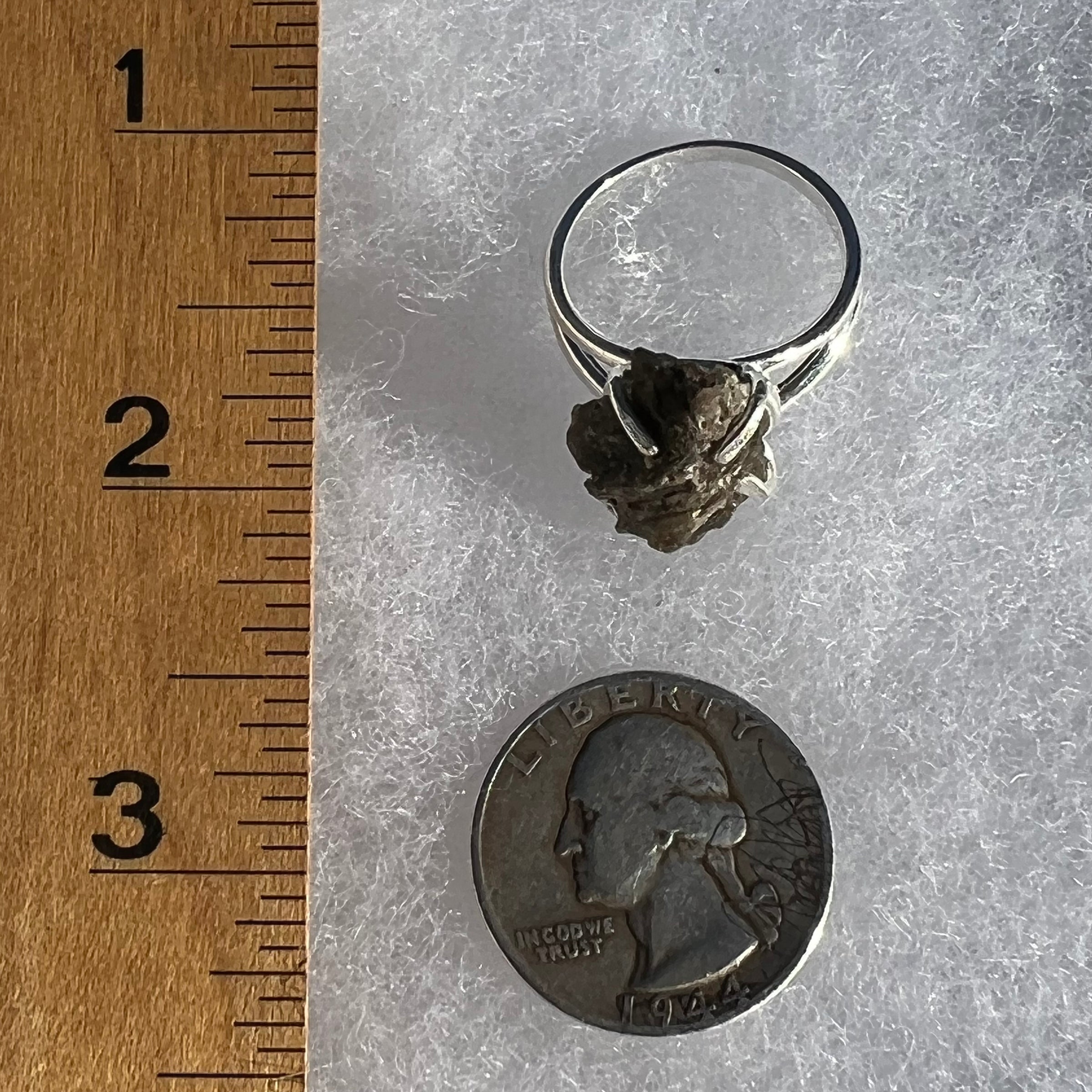 Darwinite Ring Size 9 Sterling Silver 2095-Moldavite Life