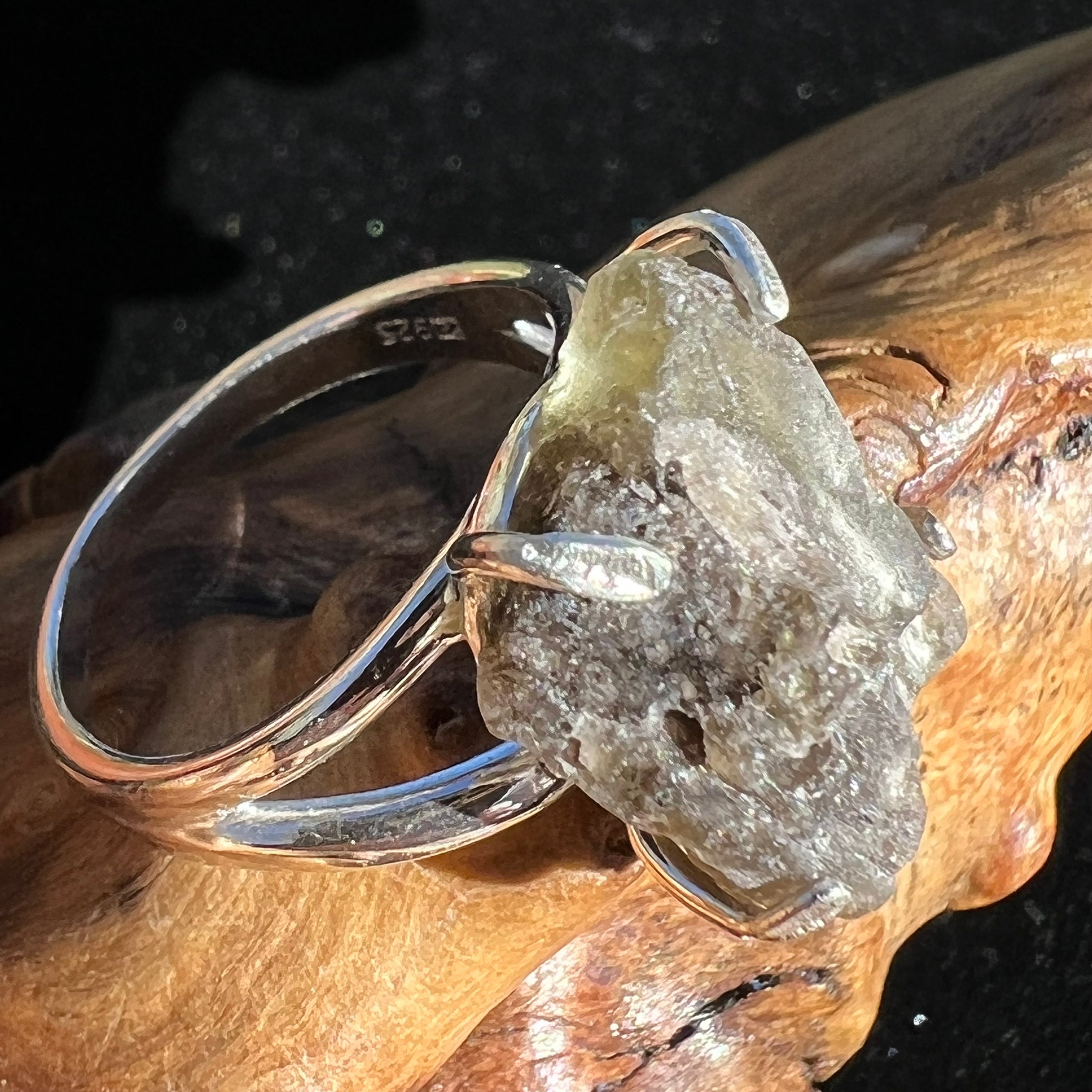 Darwinite Ring Size 9 Sterling Silver 2096-Moldavite Life