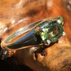 Faceted Moldavite Sterling Ring Oval Gem 7 x 5mm-Moldavite Life