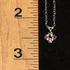 Faceted Moldavite Amethyst Silver Pendant Necklace-Moldavite Life