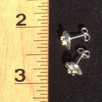 Faceted Moldavite Heart Earrings Sterling Silver-Moldavite Life