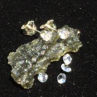 Faceted Phenacite Sterling Silver Stud Earrings 3mm-Moldavite Life