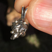 "Field of Heaven" Meteorite Pendant Sterling Silver-Moldavite Life