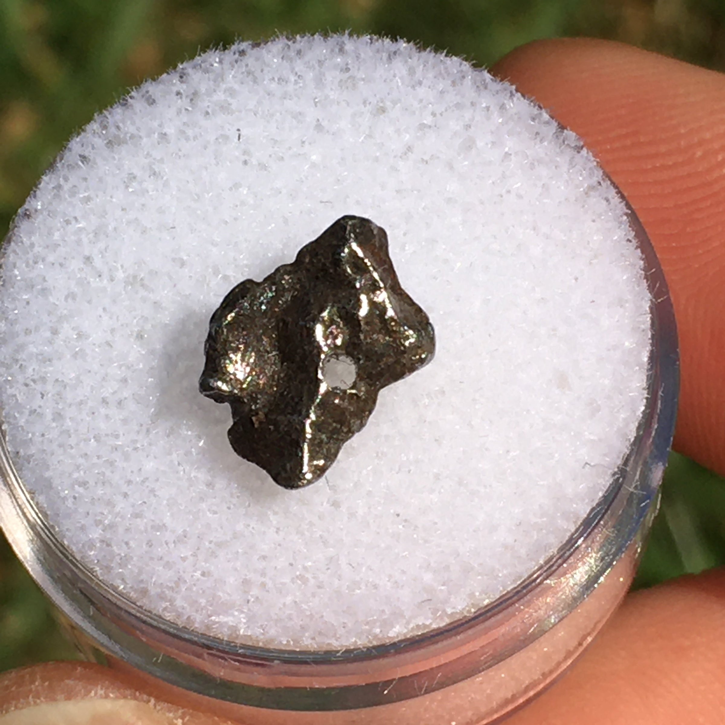 Genuine Meteorite BEAD Campo Del Cielo-Moldavite Life