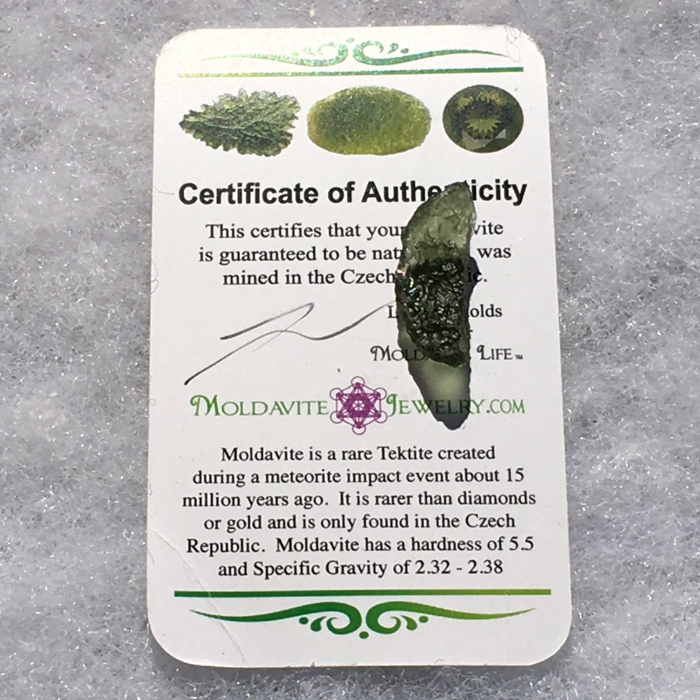 Genuine Moldavite 1.2 grams-Moldavite Life