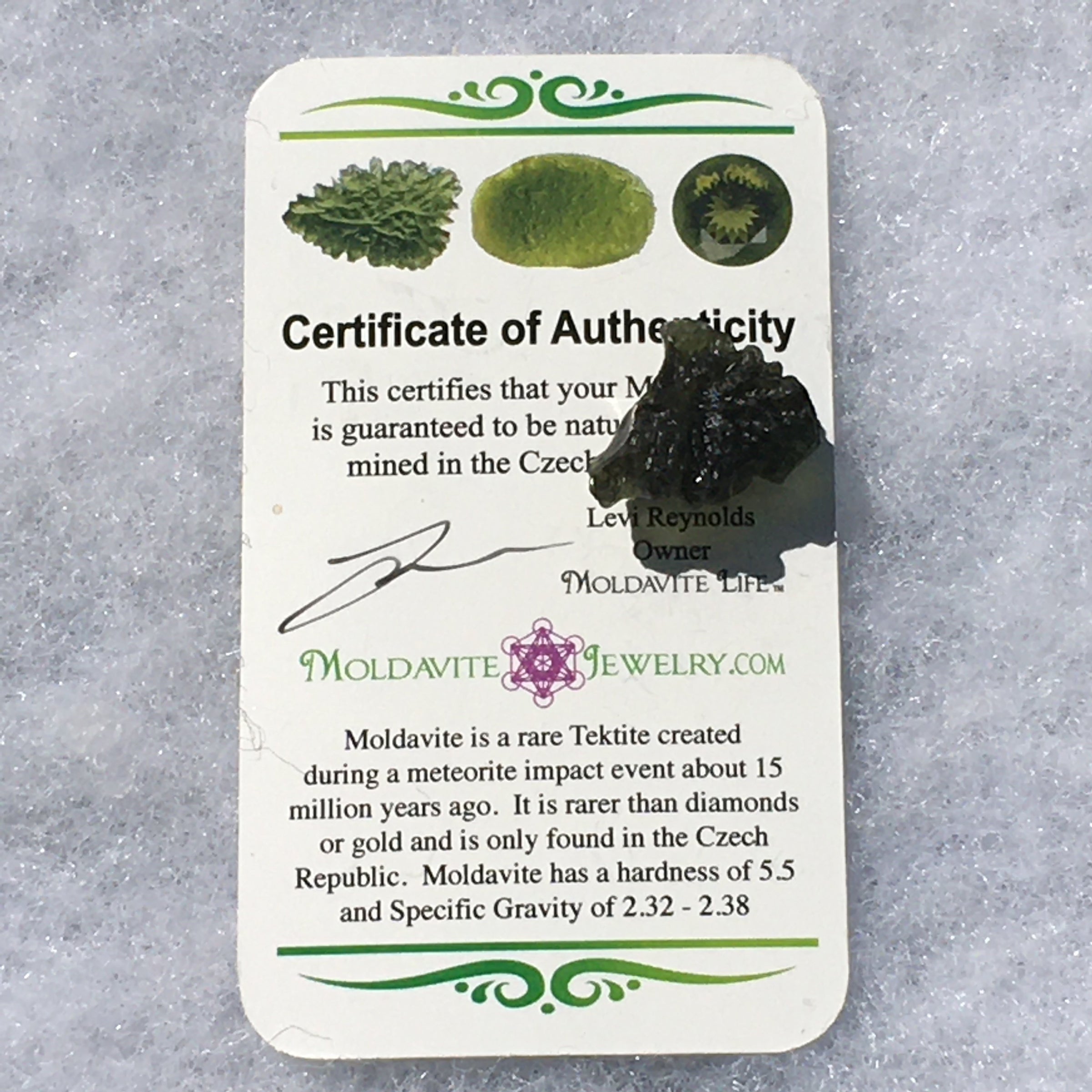 Genuine Moldavite 2.6 grams-Moldavite Life