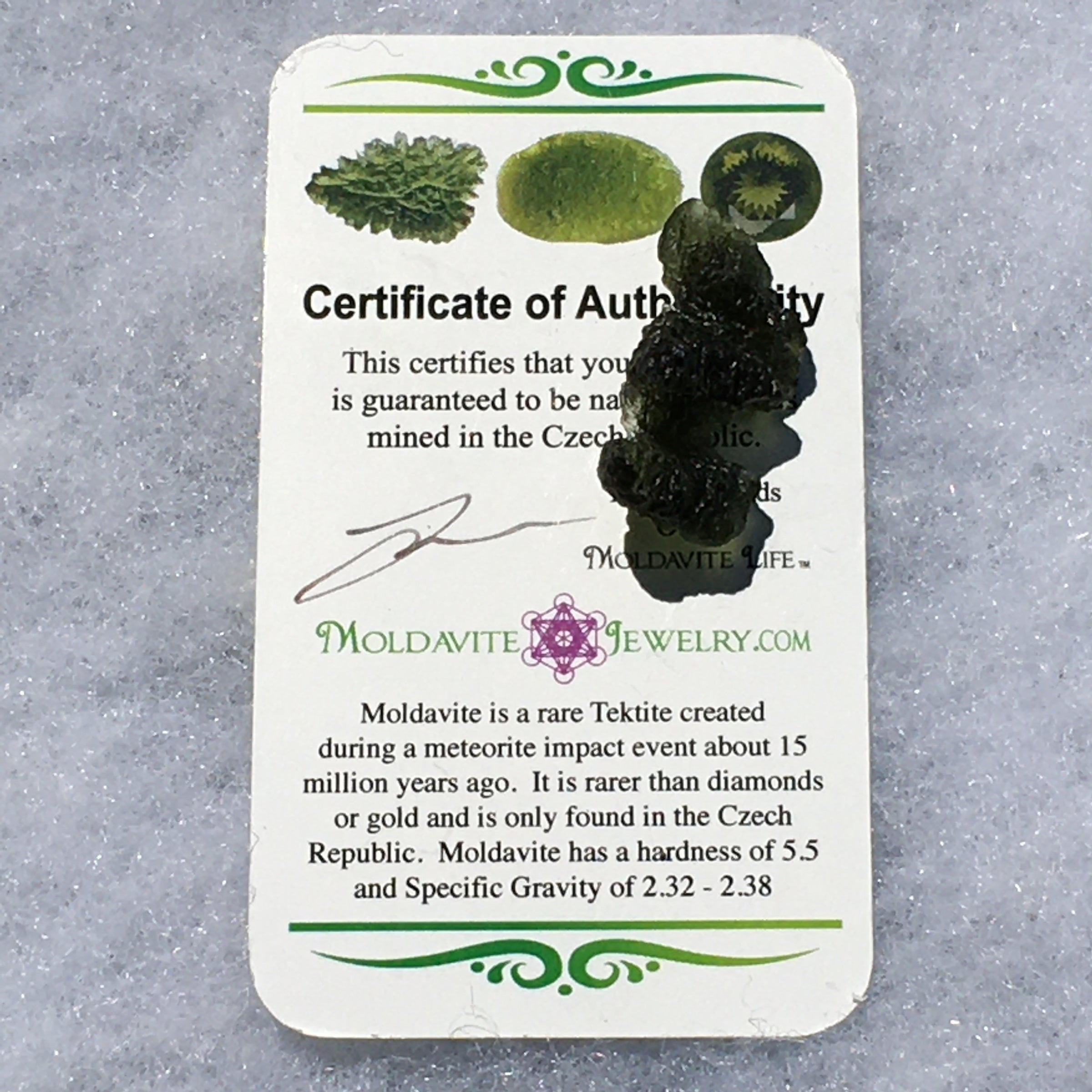 Genuine Moldavite 3.9 grams 542-Moldavite Life